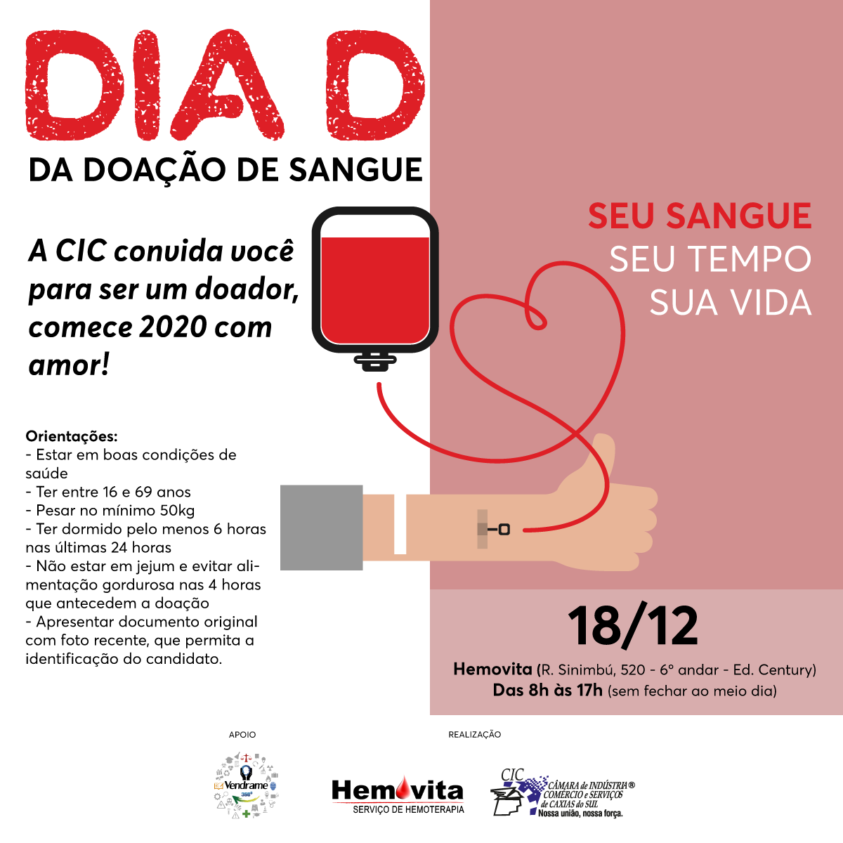 Cic Promove Campanha De Doação De Sangue Cic Caxias Do Sul 6821