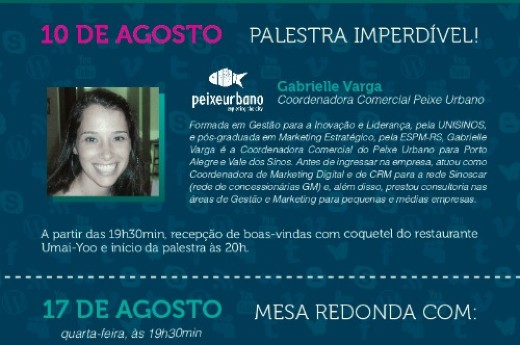 Este é o tema do Somando Ideias da CIC que apresenta palestra com coordenadora comercial do Peixe Urbano e mesa redonda sobre comunicação corporativa.