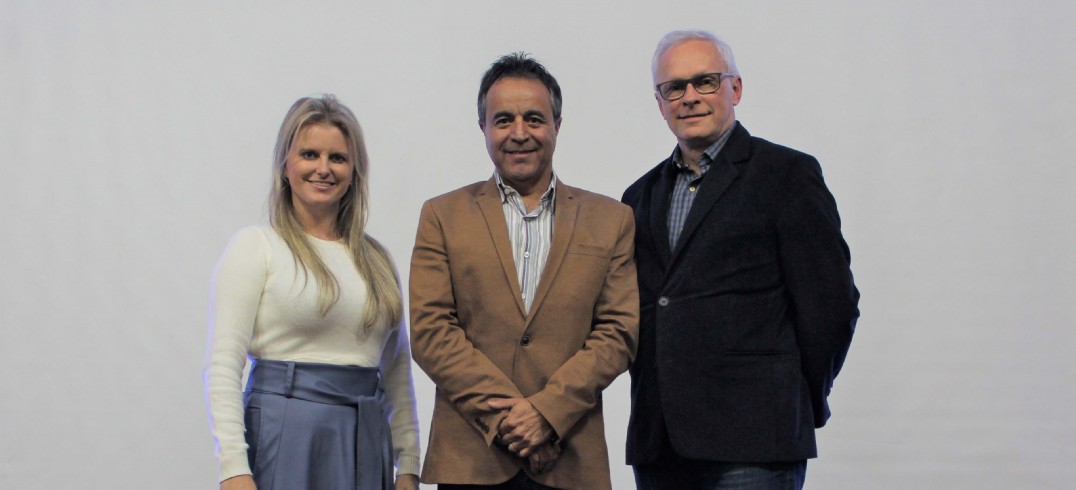 Agatha Tonietto, José Valtuir de Almeida e Jaime Marchet: líderes do Conselho Deliberativo biênio 2023-2025. Foto: Francine Spiller Saccaro/CIC Caxias