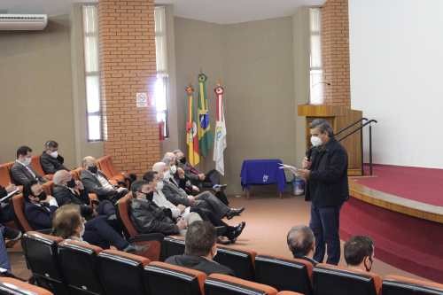 Presidente da entidade, Ivanir Gasparin, falou da importância da reunião para o desenvolvimento da Região - Foto: Bianca Gonçalves