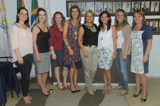 As seis novas conselheiras com a presidente, Zeli Dambros, e a vice-presidente do Conselho da Empresária, Cintia Buzin - Foto: Candice Giazzon