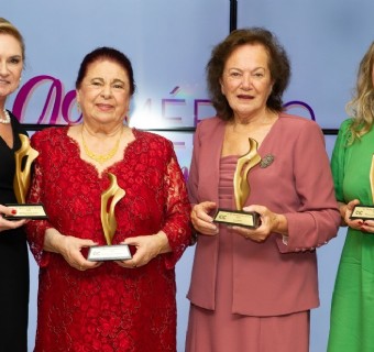 Marilete Alquati, Nilva Randon, Lola Salles e Marlene Baron foram homenageadas na CIC Caxias - Foto: Júlio Soares/Objetiva