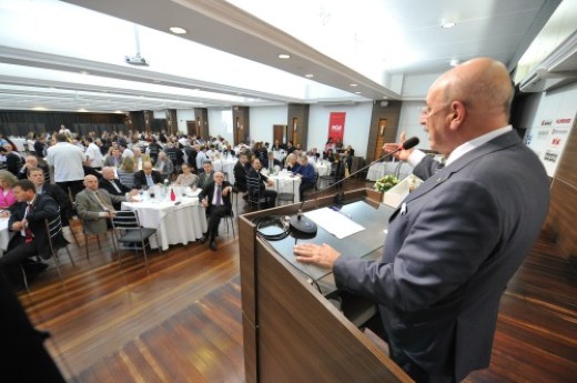 Ministro Osmar Terra, do Desenvolvimento Social e Agrário, palestrou na reunião-almoço da semana - Foto: Julio Soares/Objetiva