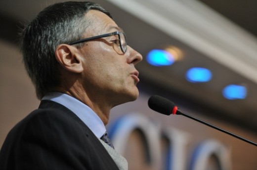 Economista-chefe do Banco Safra, Carlos Kawall palestrou na reunião-almoço da CIC desta segunda-feira (8) - Foto: Julio Soares/Objetiva