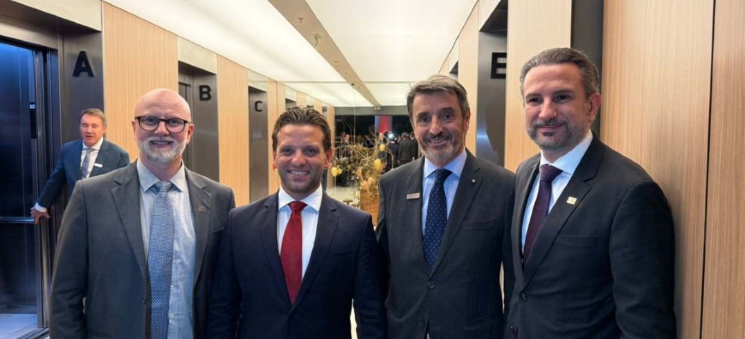 Ubiratã Rezler, cônsul Valerio Caruso, embaixador Alessandro Cortese e André Zuco - Fotos: Divulgação/CCIRS