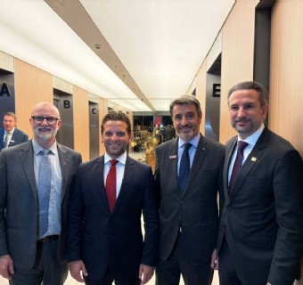 Ubiratã Rezler, cônsul Valerio Caruso, embaixador Alessandro Cortese e André Zuco - Fotos: Divulgação/CCIRS