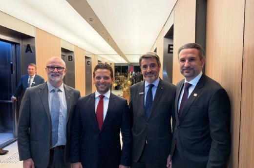 Ubiratã Rezler, cônsul Valerio Caruso, embaixador Alessandro Cortese e André Zuco - Fotos: Divulgação/CCIRS