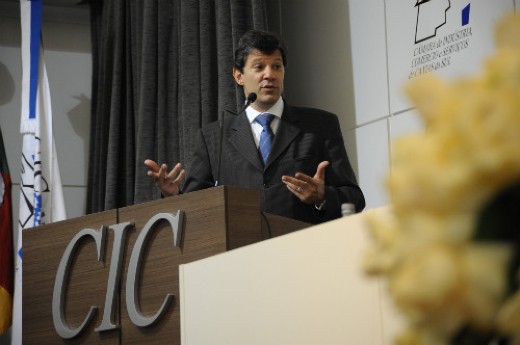 Ministro da Educação palestrou na CIC nesta segunda-feira (13). Foto Julio Soares.