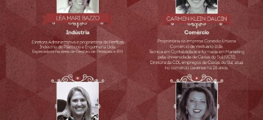 Léa Mari Bazzo, Carmen Klein Dalcin, Maristela Tomasi Chiappin e Eda Argenta compartilham trajetórias profissionais de sucesso