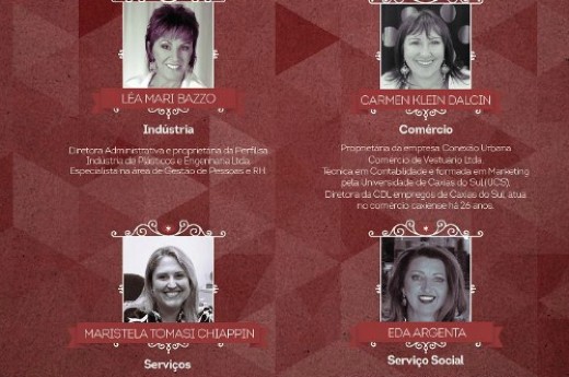 Léa Mari Bazzo, Carmen Klein Dalcin, Maristela Tomasi Chiappin e Eda Argenta compartilham trajetórias profissionais de sucesso