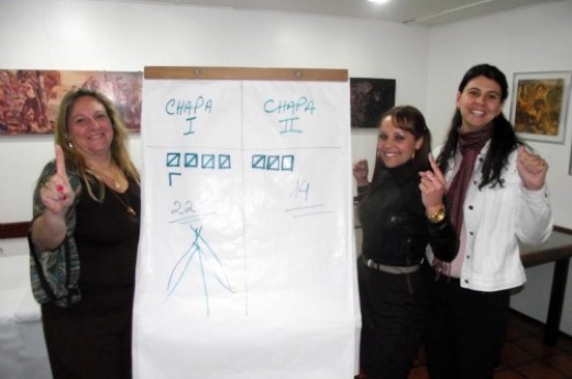 Denise Leite, Fabiane Klauck e Josmari Mondadori foram eleitas na quinta-feira (28). Foto divulgação.