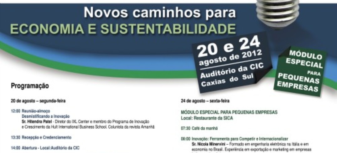 Novos caminhos para economia e sustentabilidade é a temática do evento, que ocorre nos dias 20 e 24, na entidade