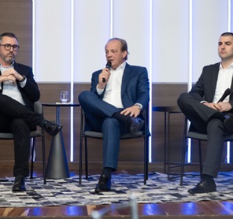 Antônio da Luz, da Farsul, Joarez Piccinini, da CIC Caxias, e Giovani Baggio, da Fiergs - Foto: Júlio Soares/Objetiva