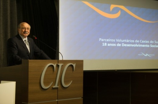 Presidente da Parceiros Voluntários de Caxias do Sul, Nelço Tesser, apresentou as ações desenvolvidas em 2017 - Foto: Julio Soares/Objetiva