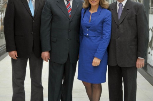 Reomar Slaviero, Carlos Heinen, Analice Carrer e Celestino Loro estarão à frente da CIC a partir de 1º de janeiro de 2012. Foto Marina Granzotto.