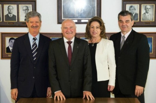 Carlos Zignani, Nelson Sbabo, Shirlei Omizzolo e Ivanir Gasparin: novos dirigentes da CIC - Foto: Julio Soares/Objetiva