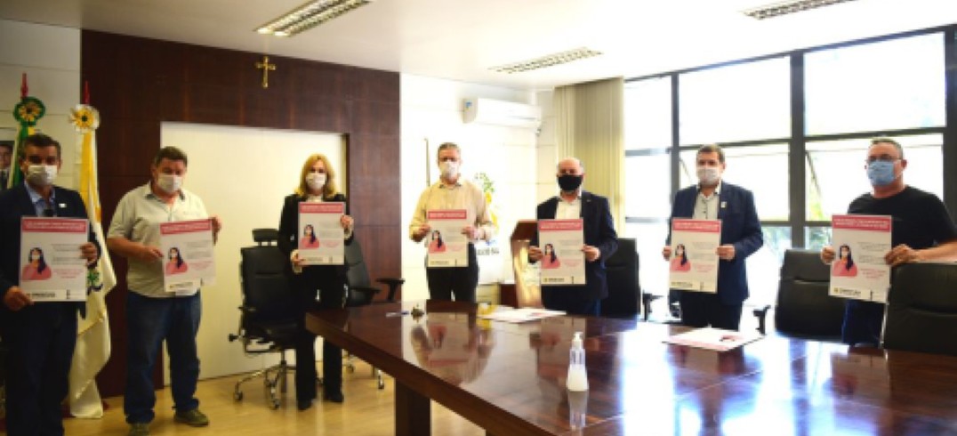 Presidente Ivanir Gasparin participou da reunião - Foto: Divulgação/Prefeitura de Caxias do Sul